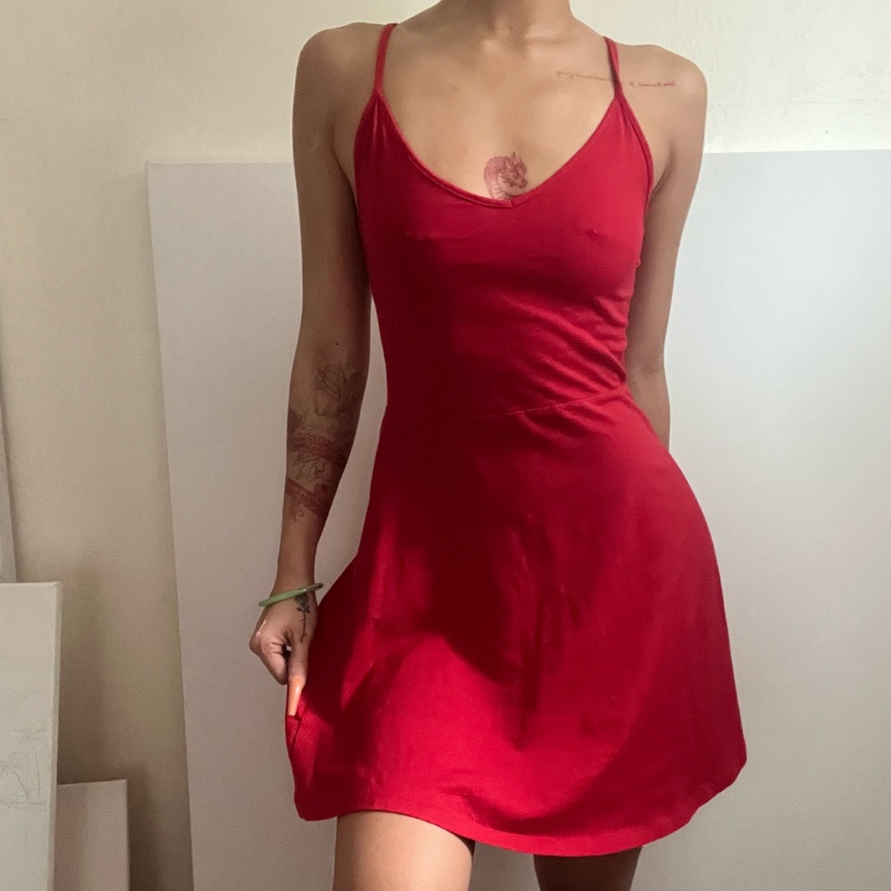 Red Skater Dress. Size xS